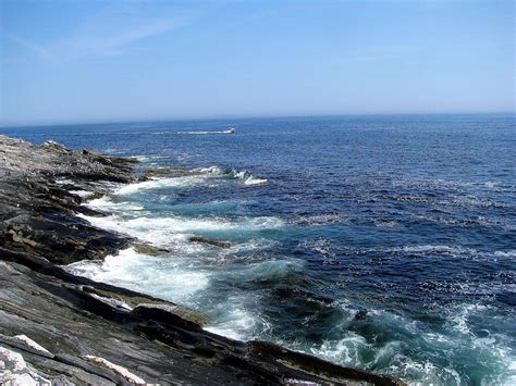 Rocky Coast Greets Ocean Waves At Pemaquid Photograph By Gina Captured