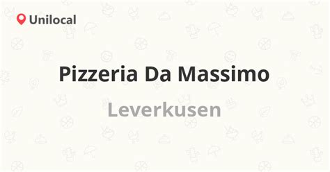 Leverkusen liegt in der kreisfreien stadt leverkusen und hat 163.838 einwohner. Pizzeria Da Massimo - Leverkusen, Wupperstr. 1-3 (2 ...