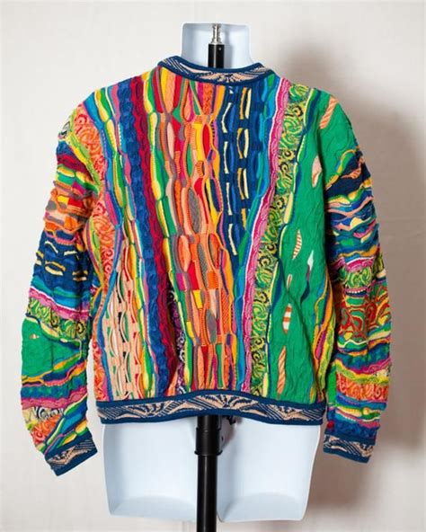 Vintage 80s 90s Colorfultextured Coogi Sweater S Etsy Coogi Sweater
