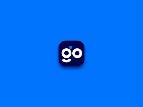 An App Icon With The Word Go On Its Side And A Blue Background