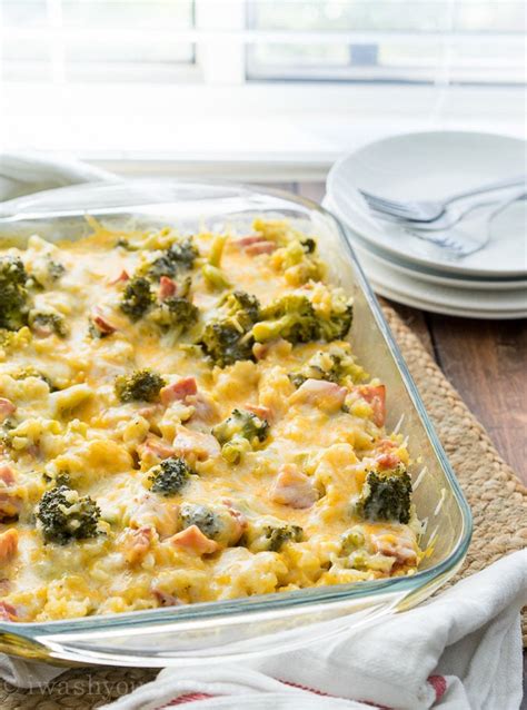 Cheesy Leftover Ham And Rice Casserole I Wash You Dry