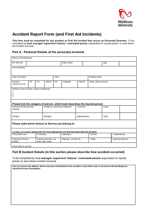 Printable Accident Report Form - Free Printable Templates