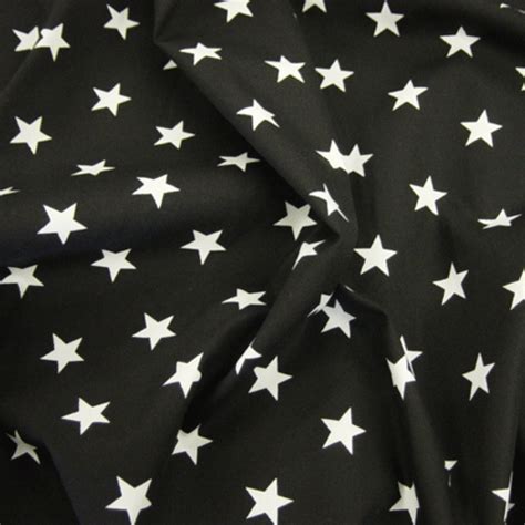 White Stars On Cotton Fabric Uk