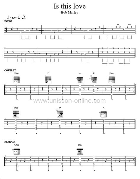 Huge sale on guitar tab sheet music now on. Tablature guitare de Is this love - Bob Marley. Tab Guitar Pro et PDF. Tablature à télécharger ...