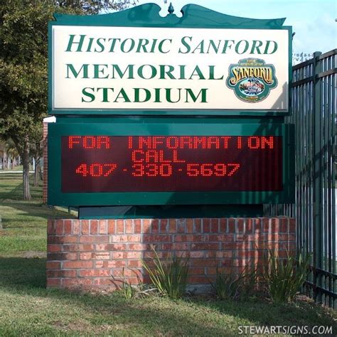 Municipal Sign For Historic Sanford Memorial Stadium Fl