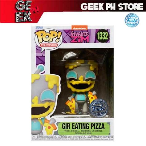 Funko Pop Tv Invader Zim Gir Eating Pizza Special Edition Exclusive