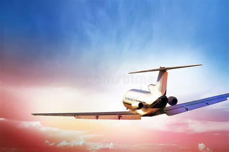Passenger Aircraft In Flight Stock Photo Image Of Travel Vehicle