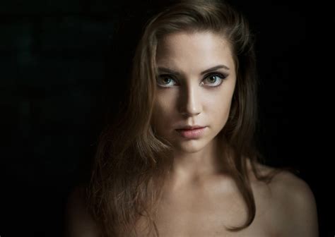 Maxim Maximov Portrait Simple Background 1080p Women Ksenia