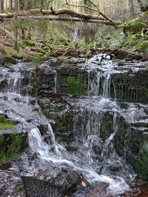 Photographs Of The Caerfanell Waterfalls Powys Wales Trickling Cascade
