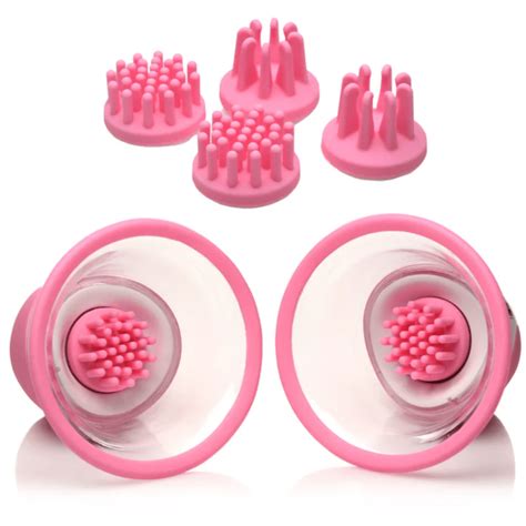 Size Matters Rotating Nipple Suckers With 4 Attachments Pink Janets Closet