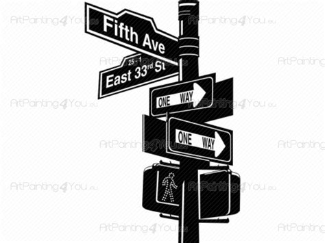 Wall Stickers New York Street Signs Artpainting4youeu