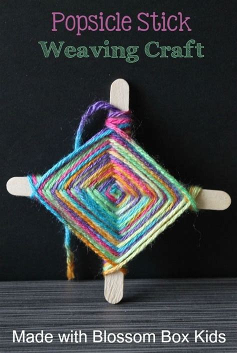 Yarn Crafts With Popsicle Sticks Yarn Crafts For Kids Weaving For