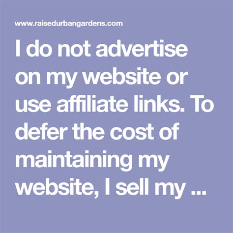 I Do Not Advertise On My Website Or Use Affiliate Links To Defer The Cost Of Maintaining My