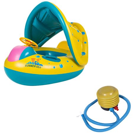 Ounona 1 Set Baby Childrens Swimming Circle Inflatable Boat With