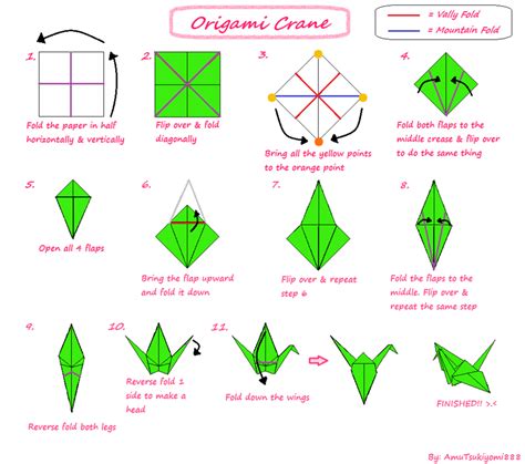 Easy Origami Bird Printable Instructions