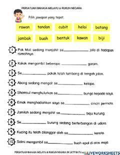 Penjodoh Bilangan Language Malay Grade Level Tahap School Subject Bahasa Melayu Bm Main
