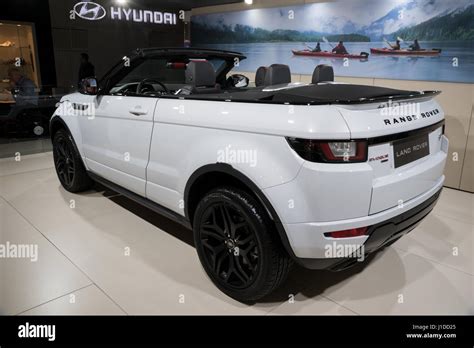 Brussels Jan 19 2017 Range Rover Evoque Convertible Compact Suv Car
