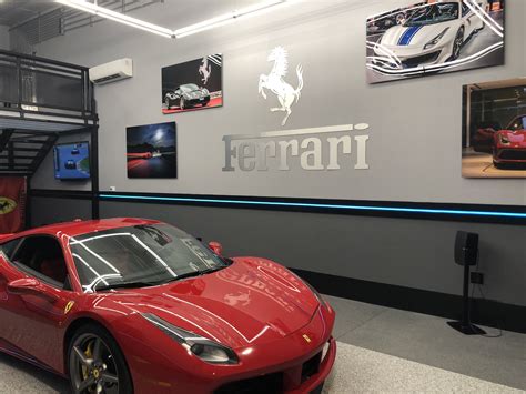 Garage Garage Shop Man Cave Ferrari Ideas Auto Shops Wallpaper