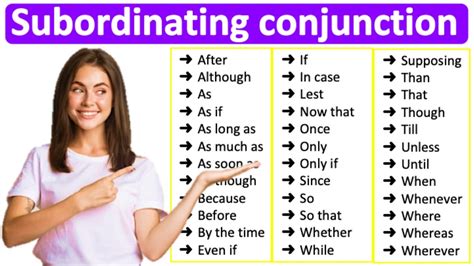 Important Subordinating Conjunctions In English Grammar
