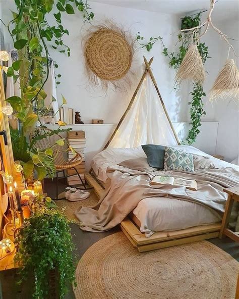 45 Romantic Bohemian Bedroom Decor Ideas Recycled Crafts Aesthetic Bedroom Bedroom Decor