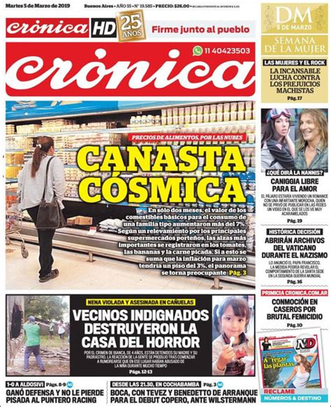 Diarios Argentinos Portadas Del Dia 25 06 2021 Sitio Oficial Cronica
