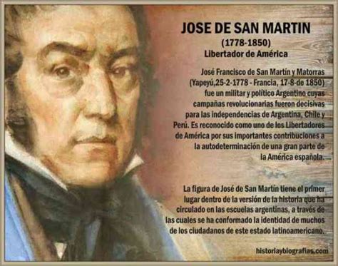 Biografia De José De San Martinvida Y Obra Del Libertador De America