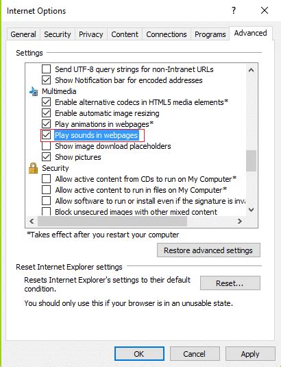 Fix No Sound On Internet Explorer 11 Techcult