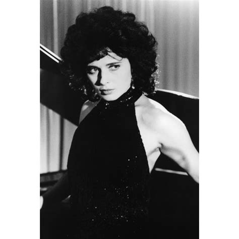 Isabella Rossellini In Blue Velvet Sexy Pose Leaning Against Piano
