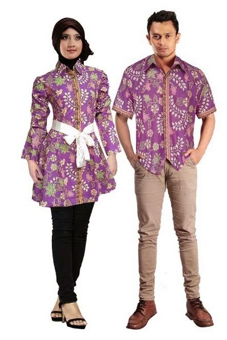 10 Model Baju Batik Couple Pasangan Modis Elegan 2020