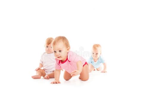 Babies Crawling Stock Photo Image Of Innocent Crawling 19875034