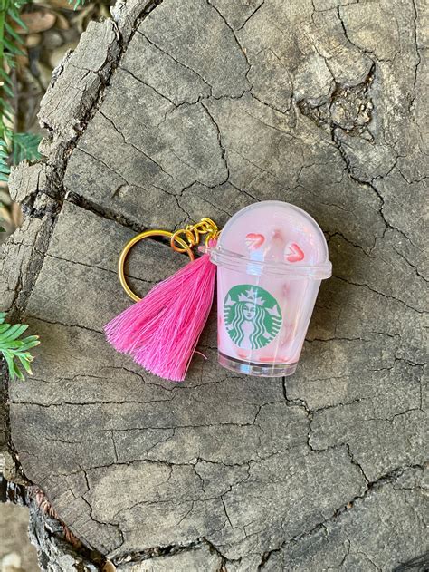 Mini Starbucks Keychains With Tassels Mini Coffee Keychains Etsy