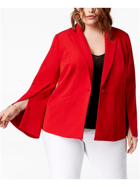 INC 110 Womens New 1052 Red Blazer Jacket 3X Plus B B EBay