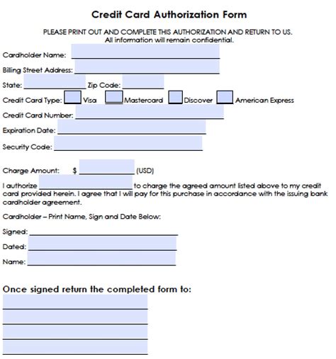 Sample credit card authorization form. Download Generic Credit Card Authorization Forms wikiDownload