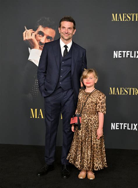 Bradley Cooper Poses With Daughter Lea De Seine At The Maestro