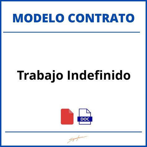 Como Hacer Un Contrato De Trabajo Indefinido Modelo