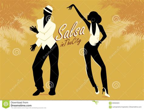 Les gens dans les années 40 ou 50 style de danse rockabilly,charleston, jazz, lindy hop ou boogie woogie. Young Couple Silhouettes Dancing Salsa Or Latin Music ...
