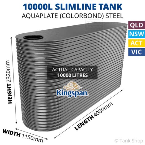 10000 Litre Slimline Aquaplate Steel Water Tank 10000l Kingspan Tank