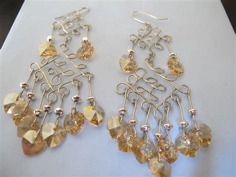 Naomi S Designs Handmade Wire Jewelry Wire Wrapped Chandelier Earring