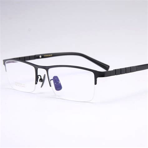Bclear Mens Semi Rim Square Titanium Eyeglasses My91068 Semi Rim Bclear Matte Black Matte Black