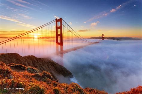 Usa California Golden Gate Bridge Early Morning Fog Ov Flickr
