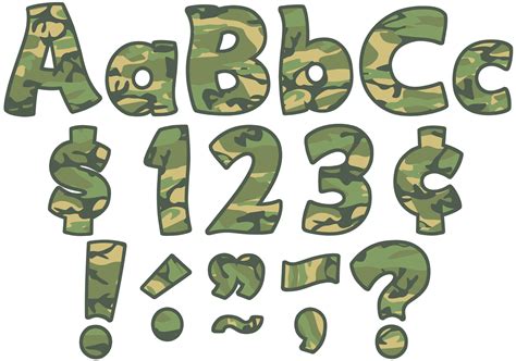 Camouflage Funtastic Letters Combo Pack Teacher Created Resources