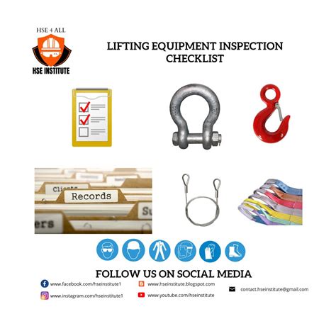 Lifting Equipment Inspection Checklist Hse Institute