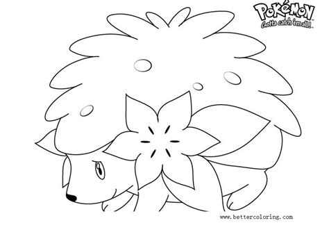 Pokemon Coloring Pages Shaymin Free Printable Coloring Pages