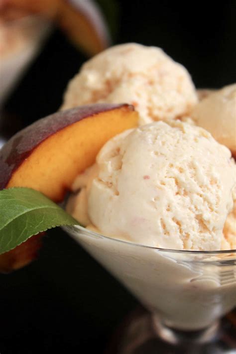 Peach Ice Cream Quick And Easy Blender Recipe Christina S Cucina