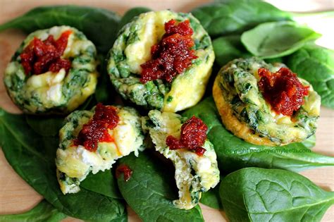 Mini Frittatas With Spinach Goat Cheese And Sun Dried Tomato Goat Cheese