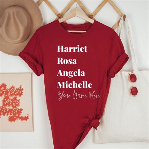 Harriet Rosa Angela Michelle Custom Shirt Black History Etsy