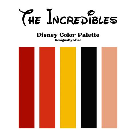 The Incredibles Disney Color Palette Artofit