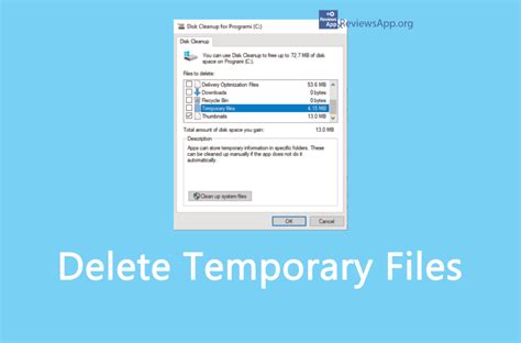 How To Delete Temporary Files On Windows 10 ‐ Reviews App