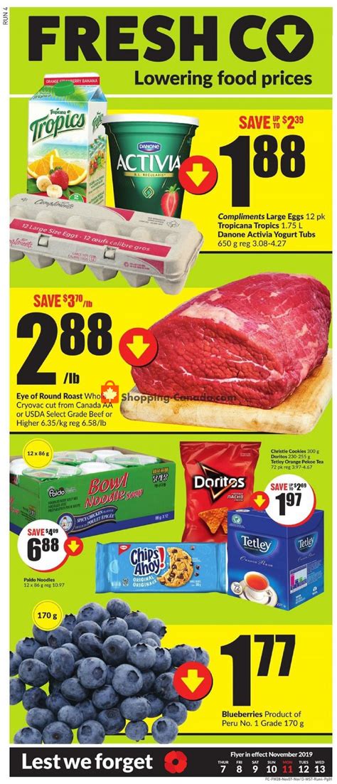 Freshco Canada Flyer Lowering Food Prices West November 7
