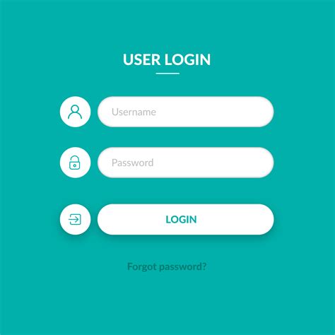 Simple Web Login Page Design Template Vector Art At Vecteezy